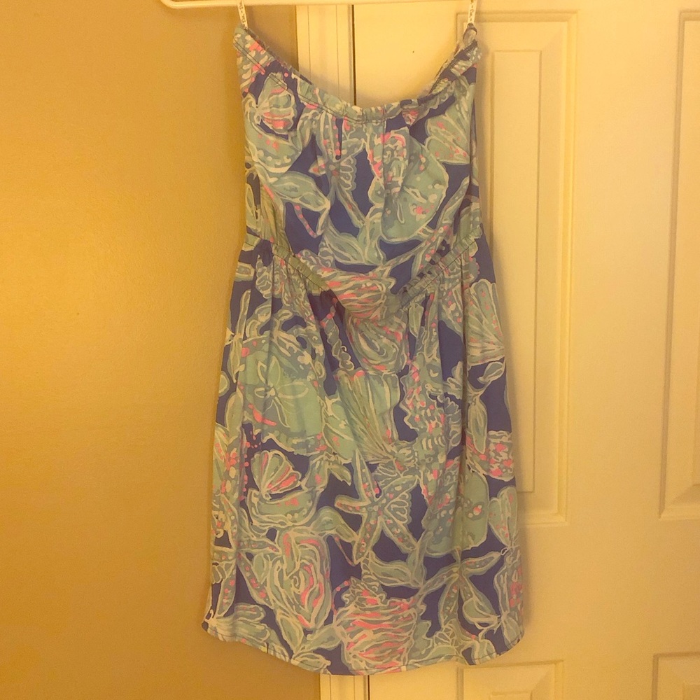 Lilly Pulitzer strapless cotton dress NWOT sz S